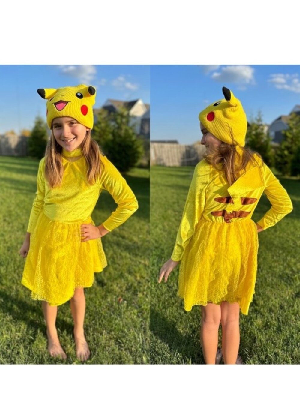 Pokemon | Girls Long Sleeve Pikachu Dress Costume | Size 8/10